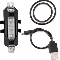 dstechbar Cycle White Tail Light With Bottle Holder Waterproof USB Rechargeable (Combo) Bicycle Bottle Holder image 3