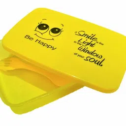 shubhkraft Return Gifts for Kids Birthday Party 2 Compartment Lunch Box Organizer with Fork and Spoons Gift Items for Girls / Boys - Pack of 15 2 Containers Lunch Box image 3