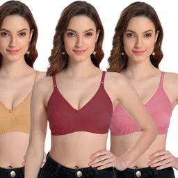 Pack of 3 Women Everyday Non Padded Bra-image-20