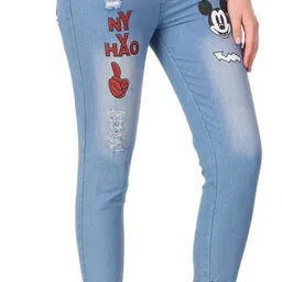 houseofcommon Women Jogger Fit Mid Rise Light Blue Jeans-picture-12