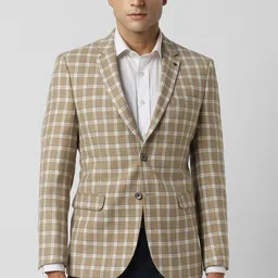 van heusen Men Checkered Single Breasted Formal Blazer-picture-22