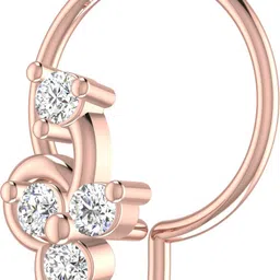 avsar Rivya 18kt Diamond Rose Gold Nose Wire image 2