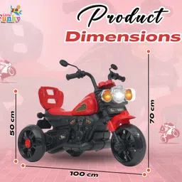 little funky Battery Operated Foot Accelerator Electric Ride on Bike with Music Footrest & Led Headlight Tricycle image 4