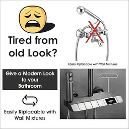 JABON BAGNO Shower Panel System with Top Shower, Hand Shower Mixer-picture-38