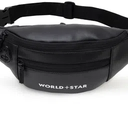 Worldstar ROCCK LEATHER BLACK WAIST BAG Elegant Style Travel Pouch Passport Holder with Adjustable Strap-picture-32