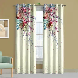 zucllin 213 cm (7 ft) Door Polyester Room Darkening Curtain (Pack Of 2)-picture-38