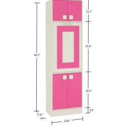 adona Royale Space Saving Kids Study Table in Barbie Pink Colour image 3