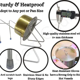 ecomghar STRAINER FOR KITCHEN| RICE POT DRAIN STAND Strainer image 2