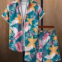 leriya fashion Men Top & Shorts Set Multicolor Printed-picture-22