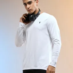 technosport Men Solid Crew Neck Polyester White T-Shirt-picture-11