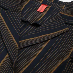 cottinfab Women Striped Double Breasted Formal Blazer image 4