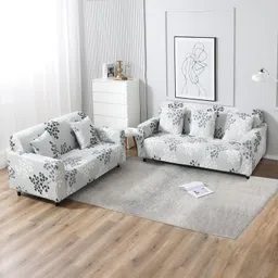hokipo Polyester 3+2 Seater Sofa Floral Cover-picture-23