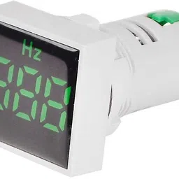 robin teper Hz Metar 0654 Frequency Meter Digital Plastic Led Display Electricity Frequency Meter Indicator Signal Lamp Lights Tester Measuring Range 20-75Hz 31 Mm (Green) Digital Voltage Tester-picture-11