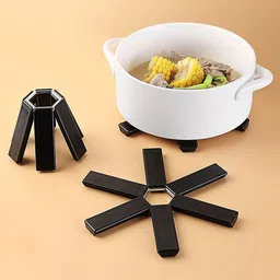 zombula Creative Folding Heat Insulation Pad for Kitchen Black Trivet-picture-22