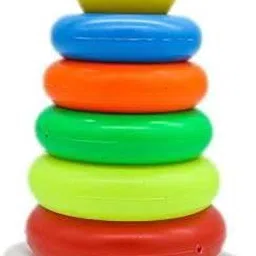 fayme international Smiley Stacking Toys Coloring Teddy Rings for Kids 5 pcs Multi Color, Non Toxic Plastic,Multi Use Bath Toy, Indoor Game, Outdoor Game image 2