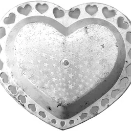 sai praseeda Decorative Non Metallic Silver Finish Serving Thalis (22 x 22 x 3 cm) Tray Serving Set image 4