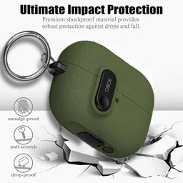 Oboe Polypropylene Press and Release Earbuds Case For Samsung Galaxy Buds 3, Buds 3 Pro (2024), Aegis Case Phone Stand Cover & Keyring image 3