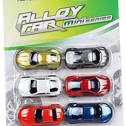 zunbella Die-Cast Mini Alloy Metal Car Series Pull Back Action Car Set of 6 For Kids image 5