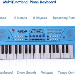 pepstter 37-Key Kids Piano Keyboard with Mic, 8 Rhythms, 8 Tones & Recording Feature image 3