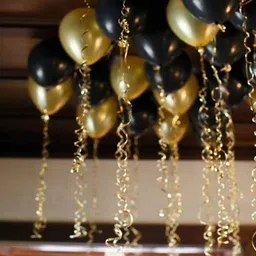 Solid Hd/Mettalic 100 Ballons Gold and Black For Kids/Adult/Party/Birthday Decorations Balloon-image-14