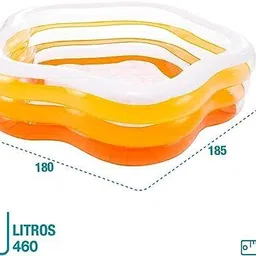 tinytales Inflatable Pool 180 x 180 cm With Pump Inflatable Swimming Pool image 3