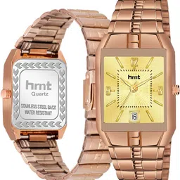 hrnt GLD-9211- Original Copper Plated Branded Watch &Date Water Resistant Hands/Wrist Analog Watch - For Men CPR-GLD-9211- Premium Copper Plated Analogue Watch & Date WaterResistant Watch image 3