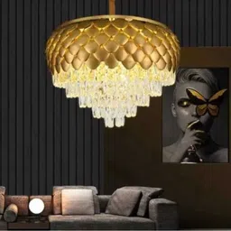 shri mahal antiques 600 MM Pineapple Indoor Room, Hall, Designer Hanging Chandeliers Chandelier Ceiling Lamp image 3