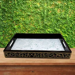 Wooden Serving Tray/Decorative/Multipurpose AHS-WOODENTRAY0048_1310 Tray-image-82