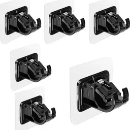 Black Self-Adhesive Hook / No Drilling Wall Holder / Curtain Rod Holder / Hook 6-image-50