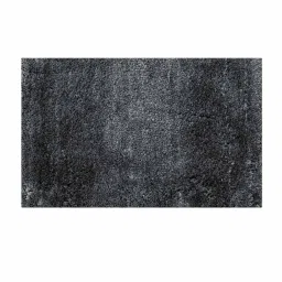 luxe home international Black Solid Microfibre 36x24 Inches AntiSkid Bath Mat image 2