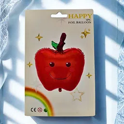 king collection Solid Cute Red Apple Foil Balloon Happy Fruit Balloon for Kids Birthday,School Parties Balloon image 2