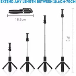 YAROH JAW61_AN136- Flash Light Tripod with Detachable Remote Bluetooth Selfie Stick Bluetooth Selfie Stick image 5