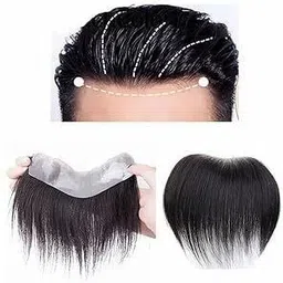 belix Frontline Frontal Patch for Men | Wide PU Border High Durability AAA Grade Hair Extension-picture-20
