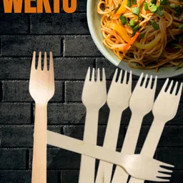 wektu Generic Wooden Fork/Food Grade/Smooth Edge/100PC/21 Disposable Wooden Dinner Fork Set-picture-19