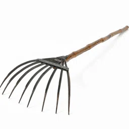 krufe 18" wide Mild Steel Straw Fork With Bamboo Handle Pitchfork-picture-27