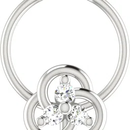 avsar Anika 18kt Diamond White Gold Nose Wire-picture-13