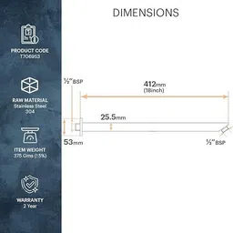 imaashi Chrome Shower Rod Hook image 2