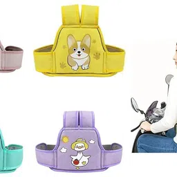 zeitel Adjustable Kids Motorcycle Safety Belt with Cartoon Design and Reflective Strips Baby Carrier image 2