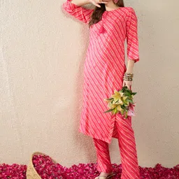 indo era Women Viscose Rayon Kurta Pant Set image 5