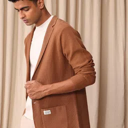 mr bowerbird Men Self Design Single Breasted Casual Blazer-picture-10