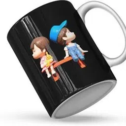 ridhi sidhi design "Brother Sister" Ceramic Coffee, Gift For Sister Brother, Rakhi , Raksha Bandha, Birthday Gift, Tea Cup ( 325 ml Each, Set Of 2 ) RSD00457 Ceramic Coffee Mug image 2