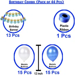 fun town Birthday Party Decoration Foil Balloons Set Metallic for Kids Milestone & Adult Pack of 44 image 2