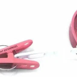 kogent enterprises 32 Clips Sock Dry Rack For Baby Cloth, Towel, Underwear Plastic Clip Hanger Plastic Scarf Hanger For Scarf image 5