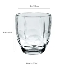 Ceradeco Water Juice Glasses 225 Ml Set Of 6 image 4