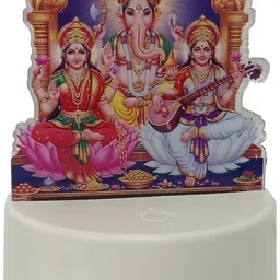 printerfy GANESH LAXMI Acrylic 3D Illusion warm light | Changing LED Plug and Play Night Lamp image 3
