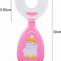 the little lookers 360° U-shaped Toothbrush with food grade silicone head.... Soft Toothbrush image 5