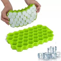 skylife Smart Buy 37 Cavaties Easy Release Ice Cube Tray GREEN Green Silicone Ice Cube Tray-picture-22