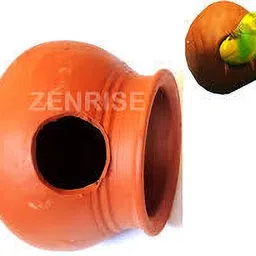 qwgpt Budgies Love Birds Terracotta Earthenware Pot Bird House Hanging, Wall Mounting Bird House image 3