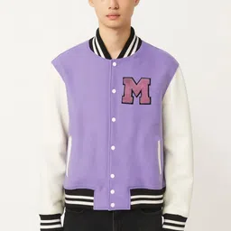 Men Colorblock Varsity Jacket-image-43