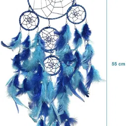 dhruvtar Dream Catcher For Wall Art, Home Decor, Bedroom, Gifts & Decoration, Mindful Aluminium, Feather, Nylon, Wool Windchime image 3